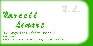 marcell lenart business card