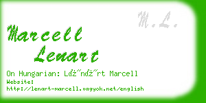 marcell lenart business card